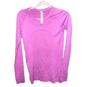 lululemon hot pink long sleeve swiftly tech size 6